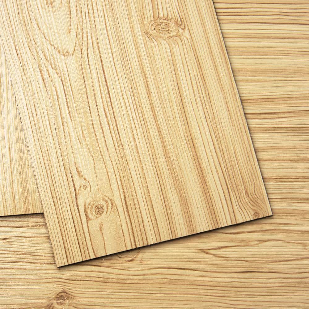Art3d Oak 1.27mm x 36 in. L x 6 in. Water Resistant Wood Look Peel and Stick Vinyl Flooring Tiles( 54 sq.ft./case)