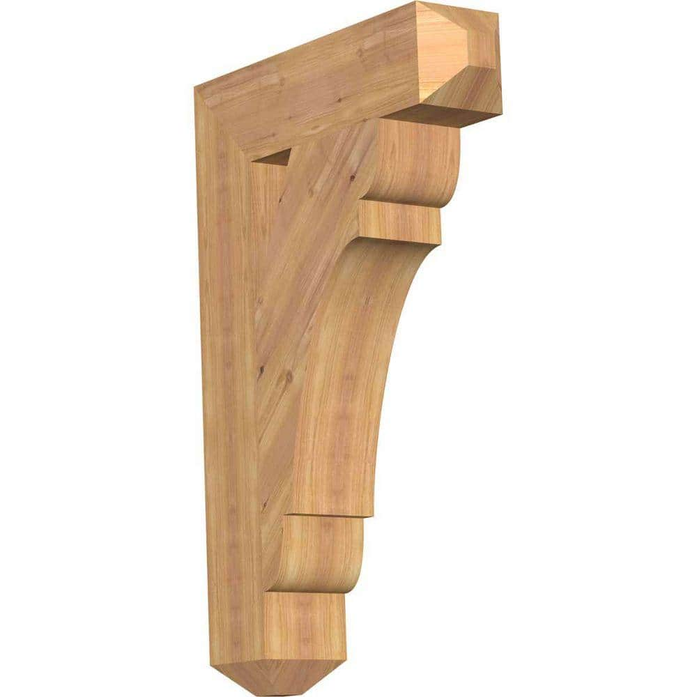 Ekena Millwork 5-1/2 in. x 36 in. x 24 in. Western Red Cedar Olympic Craftsman Smooth Bracket