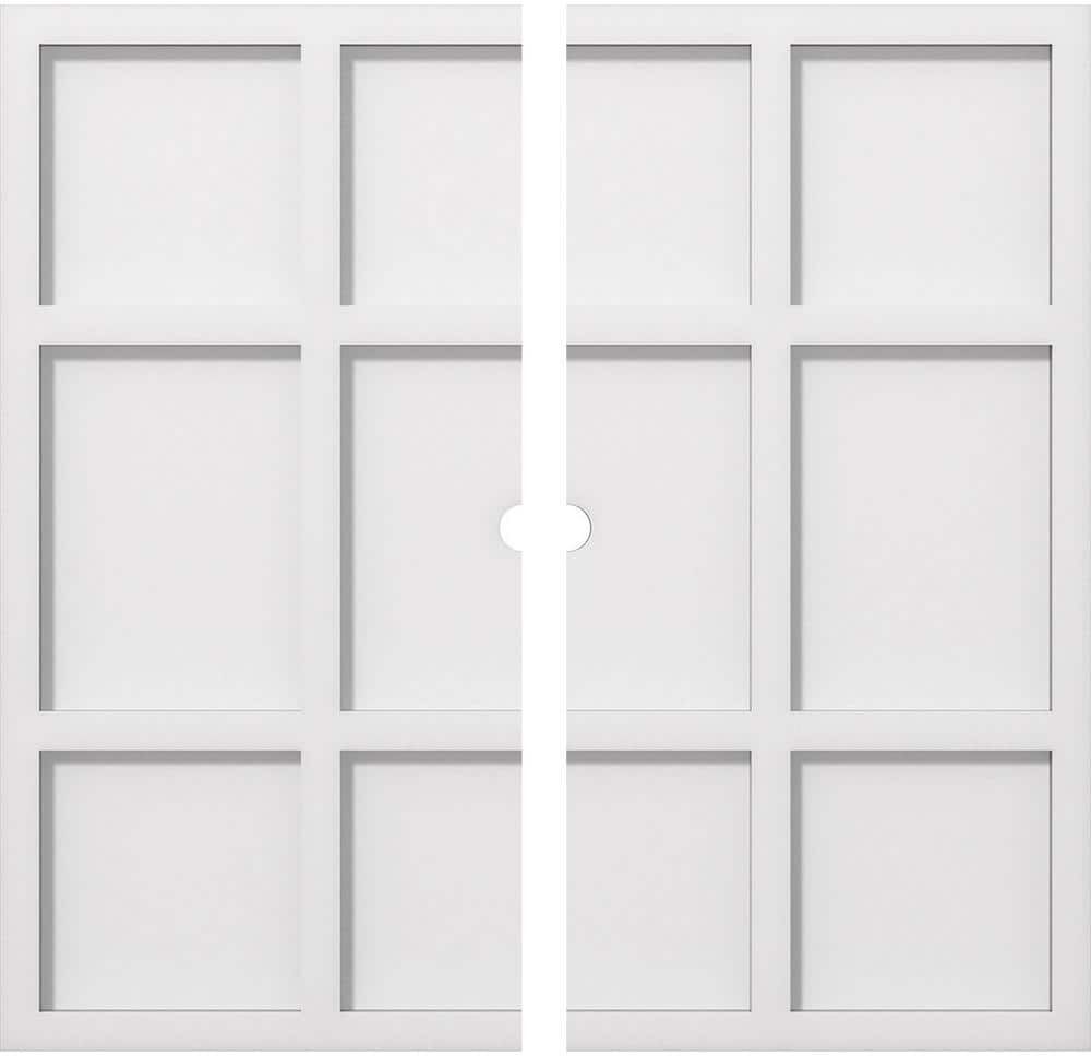 Ekena Millwork 1 in. P X 7-1/2 in. C X 22 in. OD X 1 in. ID Rubik Architectural Grade PVC Contemporary Ceiling Medallion, Two Piece