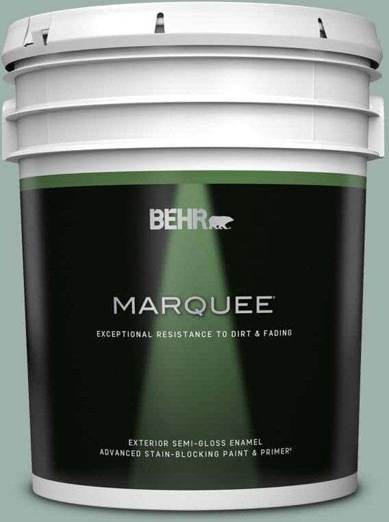 BEHR MARQUEE 5 gal. #N430-3 Garden Vista Semi-Gloss Enamel Exterior Paint & Primer