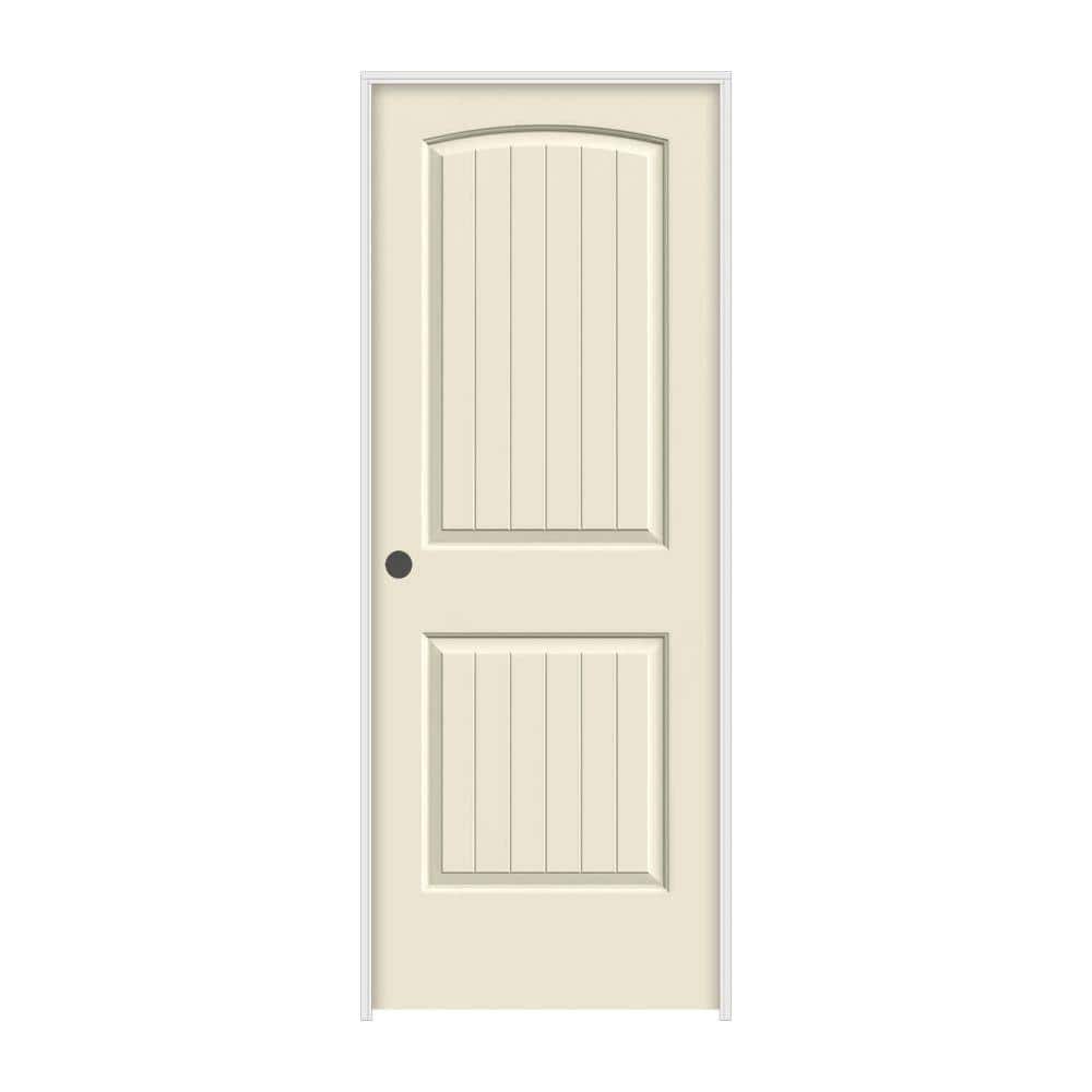 JELD-WEN 36 in. x 80 in. Santa Fe Primed Right-Hand Smooth Solid Core Molded Composite MDF Single Prehung Interior Door