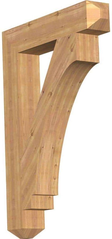 Ekena Millwork 5-1/2 in. x 44 in. x 32 in. Western Red Cedar Imperial Craftsman Smooth Bracket