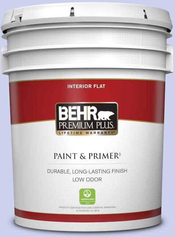 BEHR PREMIUM PLUS 5 gal. #P540-2 Garden Fairy Flat Low Odor Interior Paint & Primer