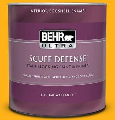 BEHR ULTRA 1 qt. #S-G-340 Sun Ray Extra Durable Eggshell Enamel Interior Paint & Primer