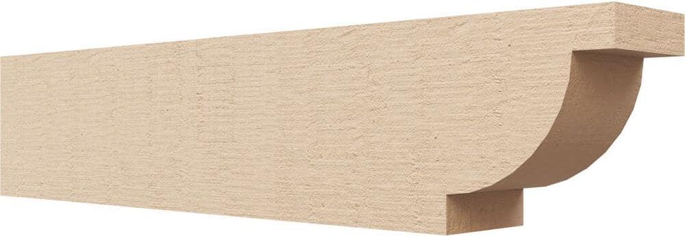 Ekena Millwork 4-in. x 6-in. x 28-in. Alpine Woodgrain, Primed Tan Timberthane Polyurethane Rafter Tail Brace