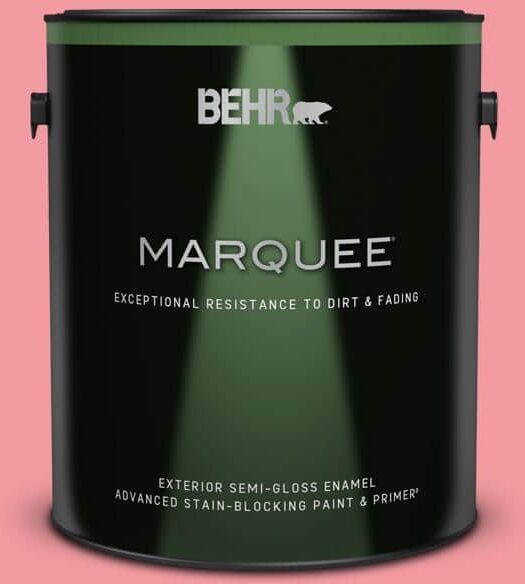 BEHR MARQUEE 1 gal. #130B-4 Primrose Garden Semi-Gloss Enamel Exterior Paint & Primer