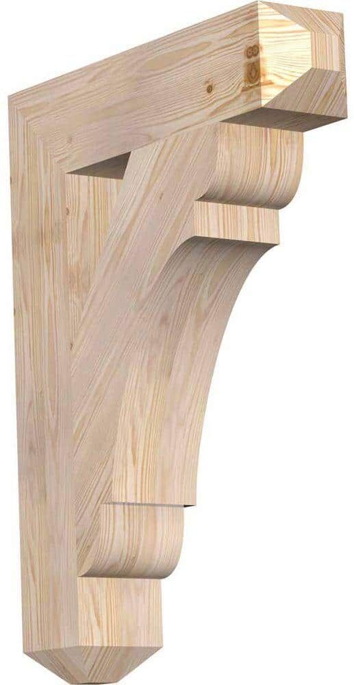 Ekena Millwork 5-1/2 in. x 34 in. x 26 in. Douglas Fir Olympic Craftsman Smooth Bracket