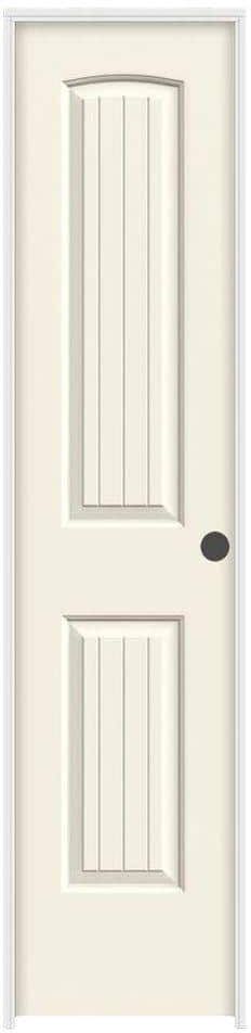 JELD-WEN 18 in. x 80 in. Santa Fe Vanilla Painted Left-Hand Smooth Solid Core Molded Composite MDF Single Prehung Interior Door