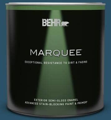 BEHR MARQUEE 1 qt. #560D-7 Planetarium Semi-Gloss Enamel Exterior Paint & Primer