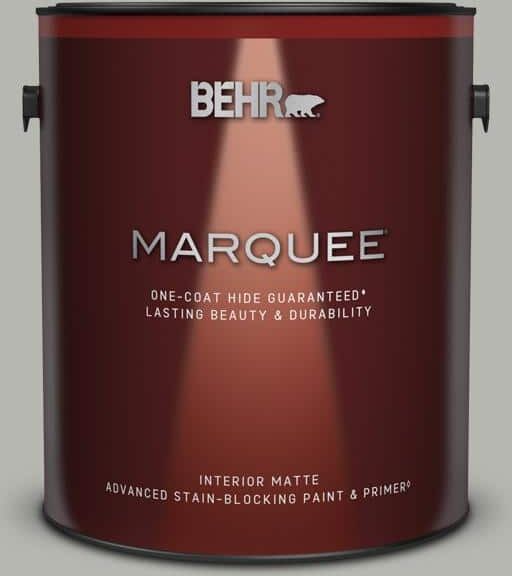 BEHR MARQUEE 1 gal. Home Decorators Collection #HDC-MD-26 Sonic Silver One-Coat Hide Matte Interior Paint & Primer