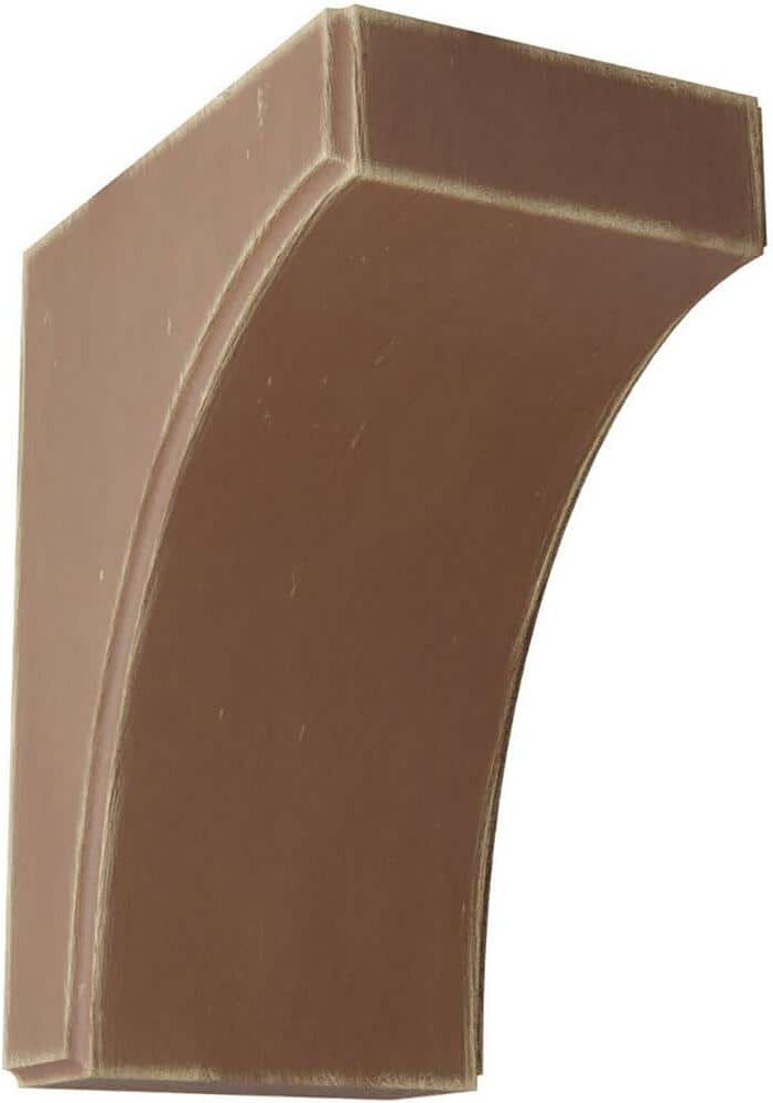 Ekena Millwork 5-1/4 in. x 10 in. x 8 in. Weathered Brown Clarksville Wood Vintage Decor Bracket