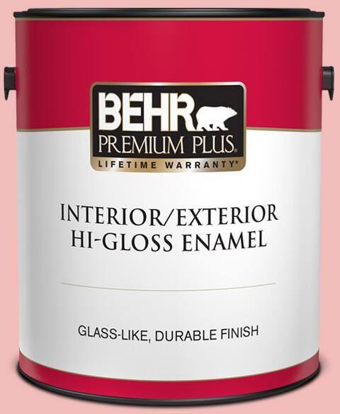 BEHR PREMIUM PLUS 1 gal. #CE-01 Alpenglow Hi-Gloss Enamel Interior/Exterior Paint