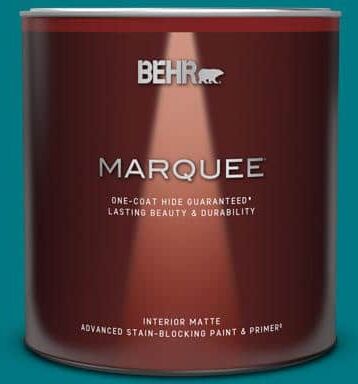 BEHR MARQUEE 1 qt. #P470-7 The Real Teal Matte Interior Paint & Primer