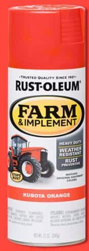 Rust-Oleum 12 oz. Farm Equipment Kubota Orange Enamel Spray Paint (6-Pack)