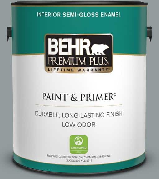 BEHR PREMIUM PLUS 1 gal. #720F-4 Stone Fence Semi-Gloss Enamel Low Odor Interior Paint & Primer