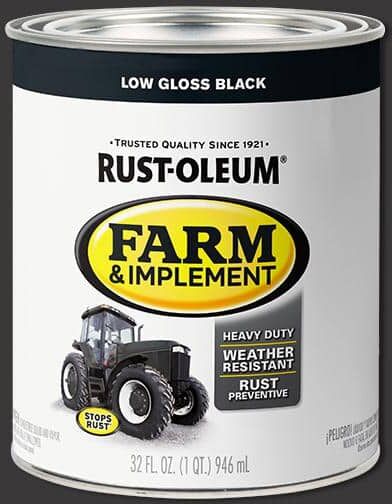 Rust-Oleum 1 qt. Farm Equipment Low Gloss Black Enamel Paint (2-Pack)