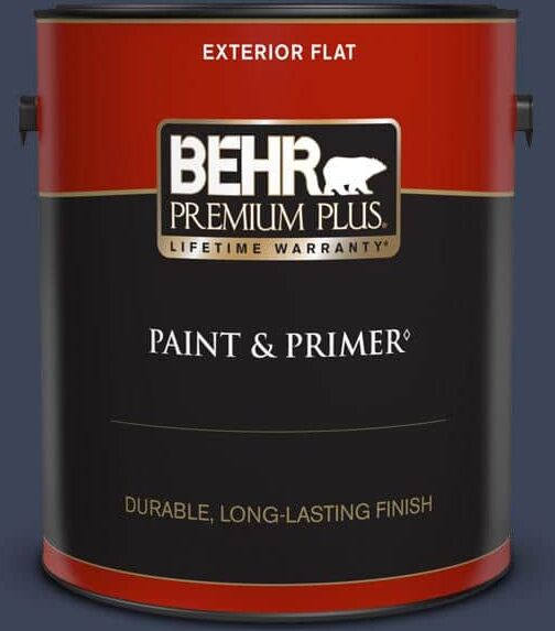 BEHR PREMIUM PLUS 1 gal. #600F-7 Soulful Music Flat Exterior Paint & Primer