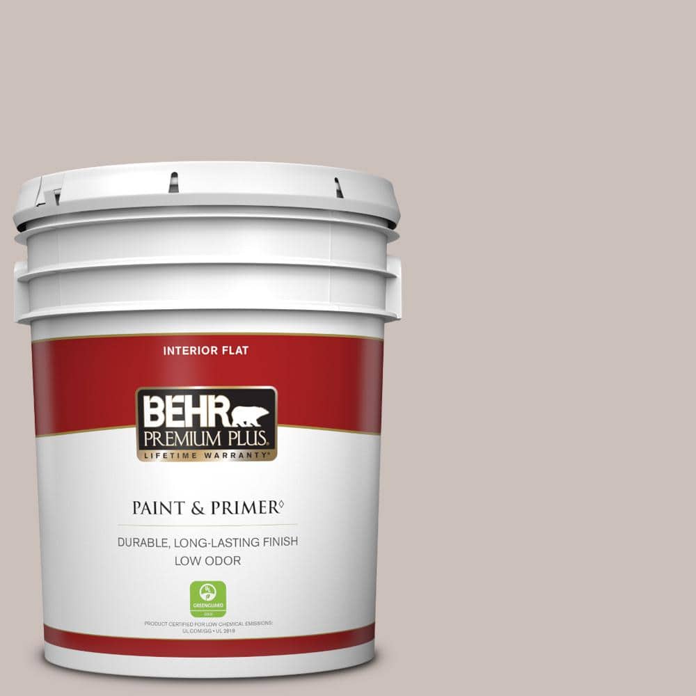 BEHR PREMIUM PLUS 5 gal. #780A-3 Down Home Flat Low Odor Interior Paint & Primer