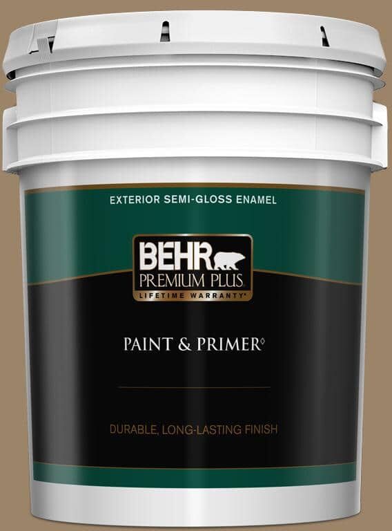 BEHR PREMIUM PLUS 5 gal. #PPU7-04 Collectible Semi-Gloss Enamel Exterior Paint & Primer