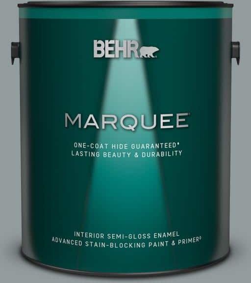 BEHR MARQUEE 1 gal. #720F-4 Stone Fence Semi-Gloss Enamel Interior Paint & Primer