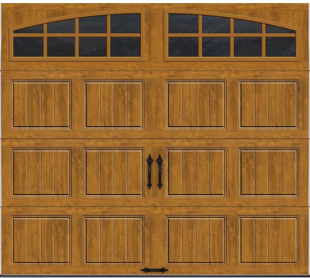 Clopay Gallery Steel 9 ft. x 7 ft. 6.5 R-Value Insulated Medium Finish Garage Door with Windows