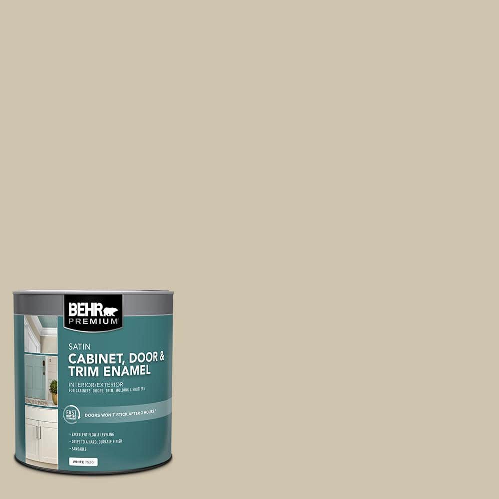 BEHR PREMIUM 1 qt. #HDC-NT-18 Yuma Sand Satin Enamel Interior/Exterior Cabinet, Door & Trim Paint