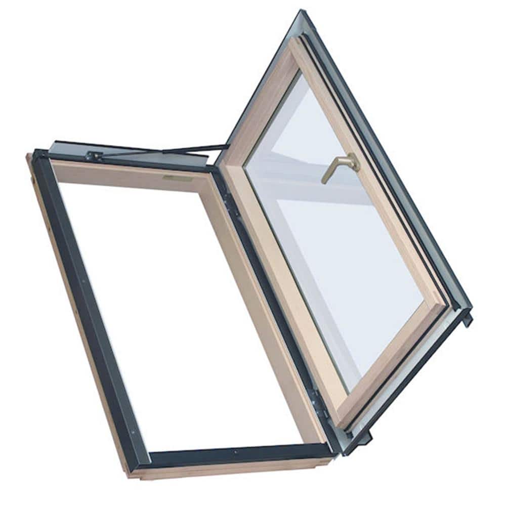 Fakro Egress Window 22-1/2 in. x 45-1/2 in. Venting Roof Access Skylight with Tempered Glass, LowE and flashing included