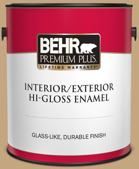 BEHR PREMIUM PLUS 1 gal. #N290-5 Pocket Watch Hi-Gloss Enamel Interior/Exterior Paint