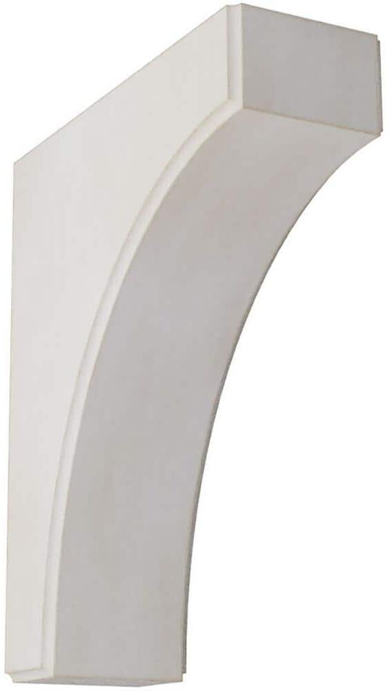 Ekena Millwork 3-1/2 in. x 12 in. x 10 in. Chalk Dust White Clarksville Wood Vintage Decor Bracket