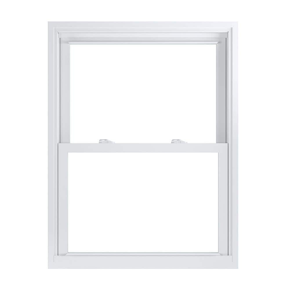 American Craftsman 31.75 in. x 41.25 in. 70 Pro Series Low-E Argon Glass Double Hung White Vinyl Replacement Window, Screen Incl