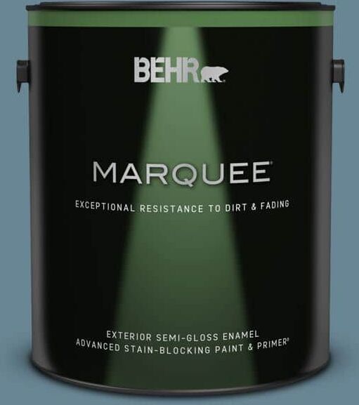 BEHR MARQUEE 1 gal. #MQ5-60 South Pacific Semi-Gloss Enamel Exterior Paint & Primer