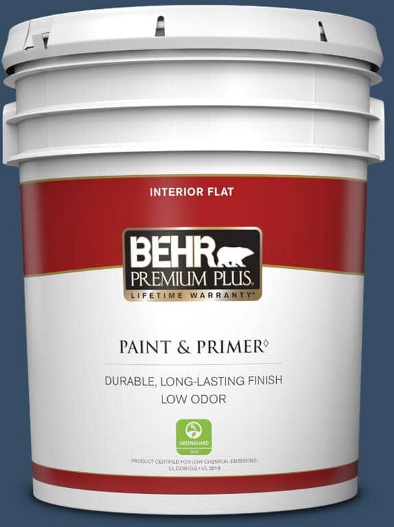 BEHR PREMIUM PLUS 5 gal. Home Decorators Collection #HDC-FL14-12 Rain Boots Flat Low Odor Interior Paint & Primer