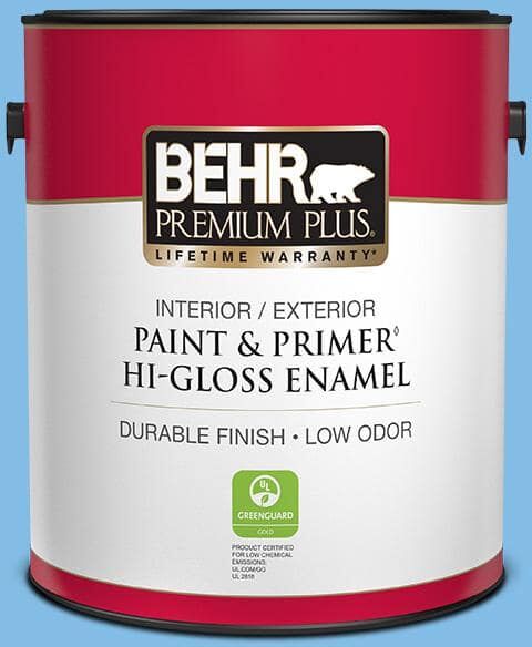 BEHR PREMIUM PLUS 1 gal. #MQ4-27 CEst La Vie Hi-Gloss Enamel Interior/Exterior Paint & Primer