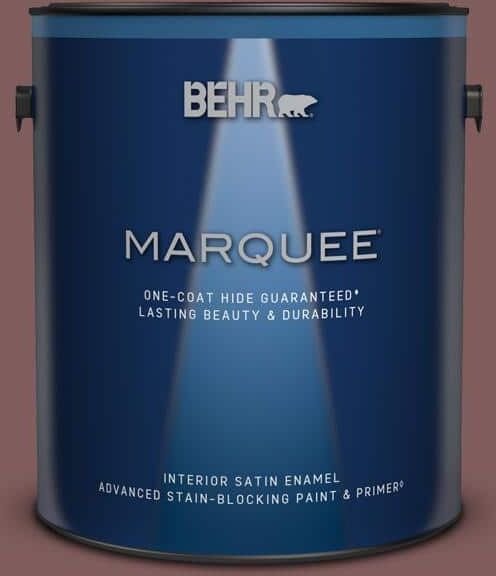 BEHR MARQUEE 1 gal. #140F-6 Book Binder Satin Enamel Interior Paint & Primer