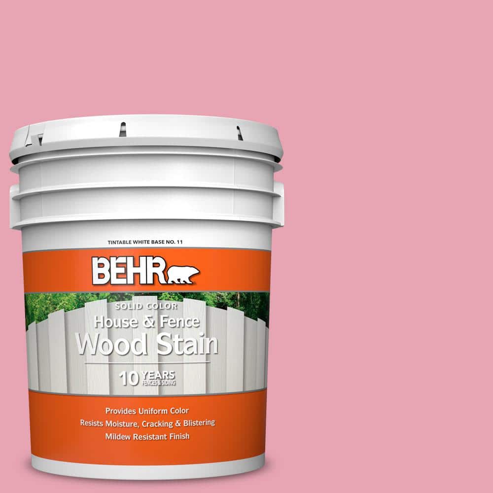 BEHR 5 gal. #P140-3 Love At First Sight Solid Color House and Fence Exterior Wood Stain