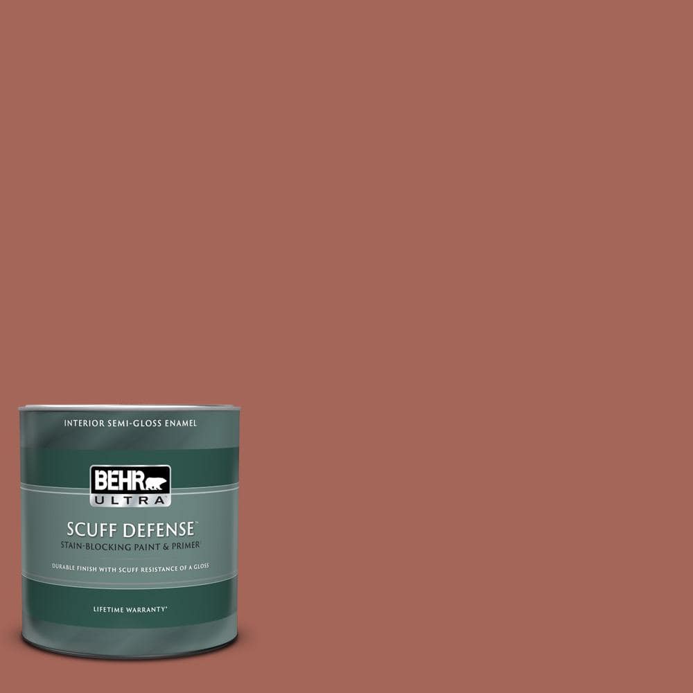 BEHR ULTRA 1 qt. Home Decorators Collection #HDC-CL-08 Sun Baked Earth Extra Durable Semi-Gloss Enamel Interior Paint & Primer