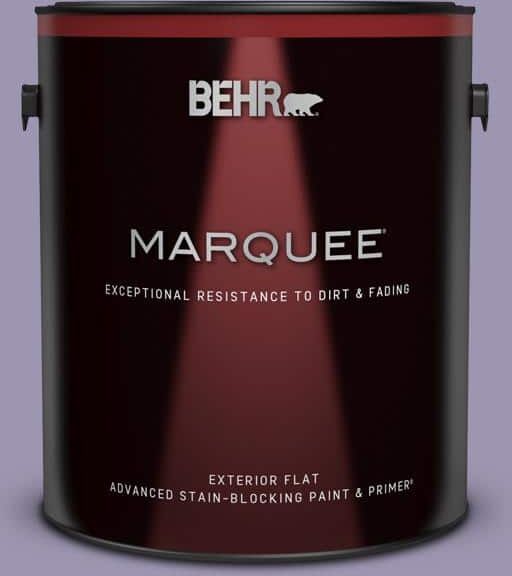 BEHR MARQUEE 1 gal. #S570-4 Night Music Flat Exterior Paint & Primer