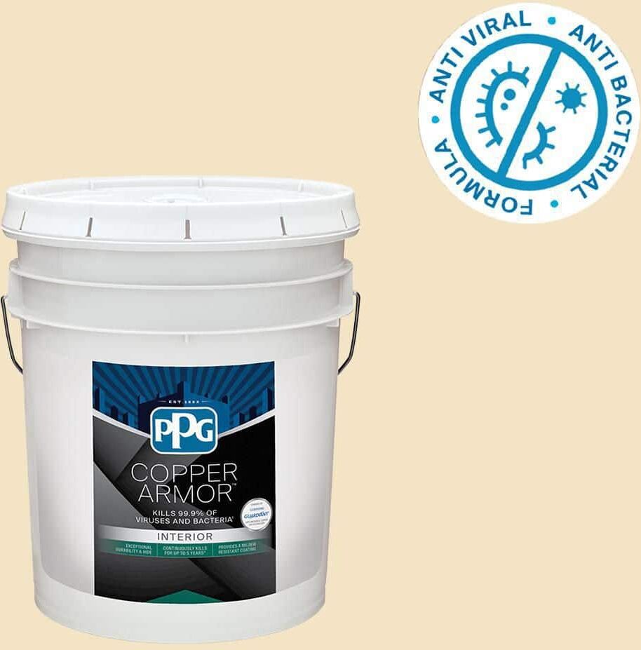 COPPER ARMOR 5 gal. PPG12-25 To The Rescue Semi-Gloss Interior Paint