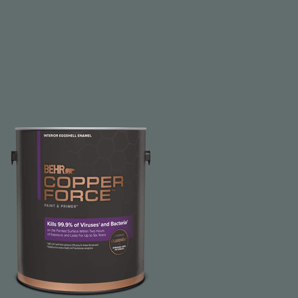 COPPER FORCE 1 gal. #PPU12-19 Mountain Pine Eggshell Enamel Virucidal and Antibacterial Interior Paint & Primer