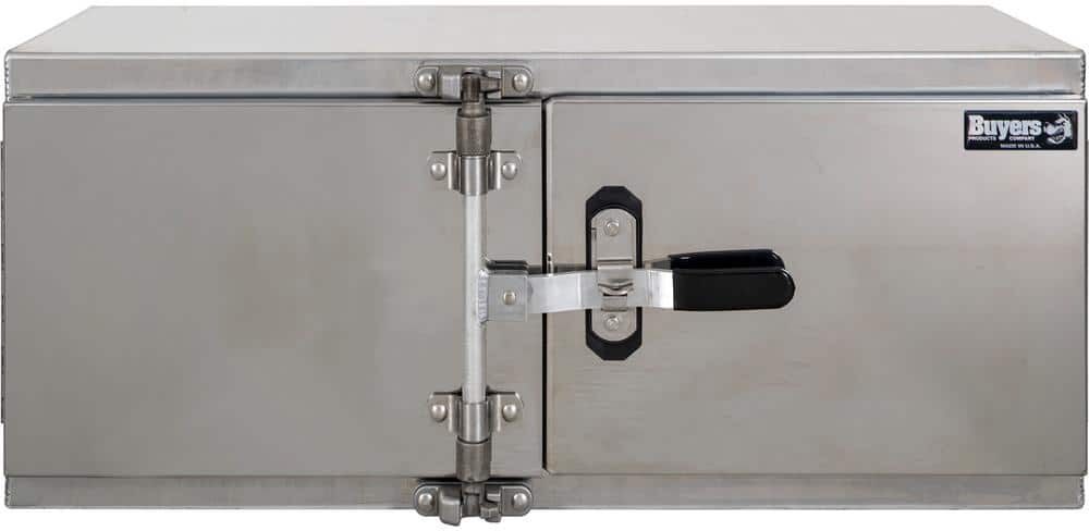 Buyers Products Company 18 in. x 48 in. Smooth Aluminum Underbody Truck Tool Box - Double Barn Door, Cam Lock Hardware