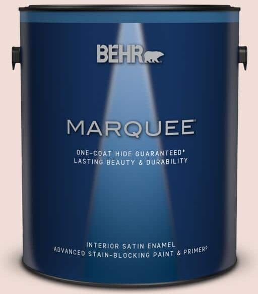 BEHR MARQUEE 1 gal. #BIC-05 Shabby Chic Pink Satin Enamel Interior Paint & Primer