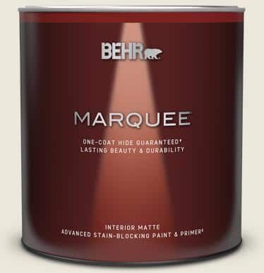 BEHR MARQUEE 1 qt. #BXC-32 Picket Fence White Matte Interior Paint & Primer