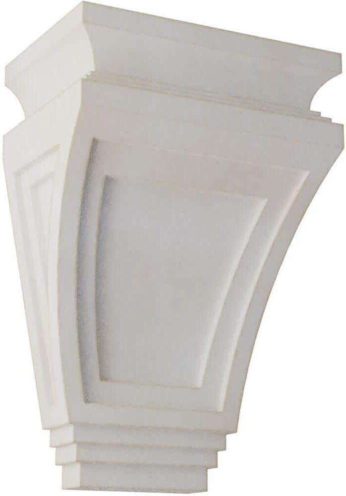 Ekena Millwork 6 in. x 9 in. x 4 in. Chalk Dust White Arts and Crafts Wood Vintage Decor Corbel