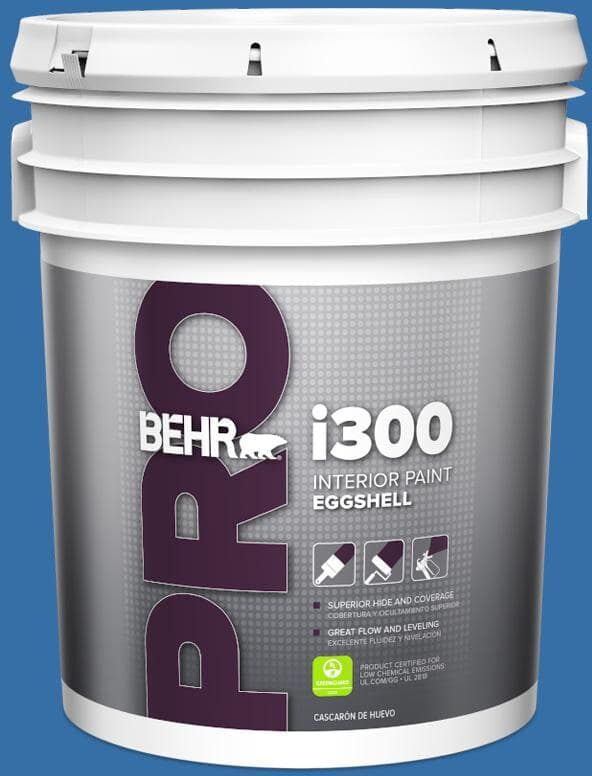 BEHR PRO 5 gal. #P520-6 Mega Blue Eggshell Interior Paint