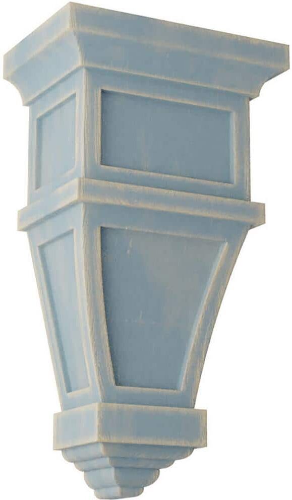 Ekena Millwork 6 in. x 11 in. x 4 in. Driftwood Blue Alpine Wood Vintage Decor Corbel