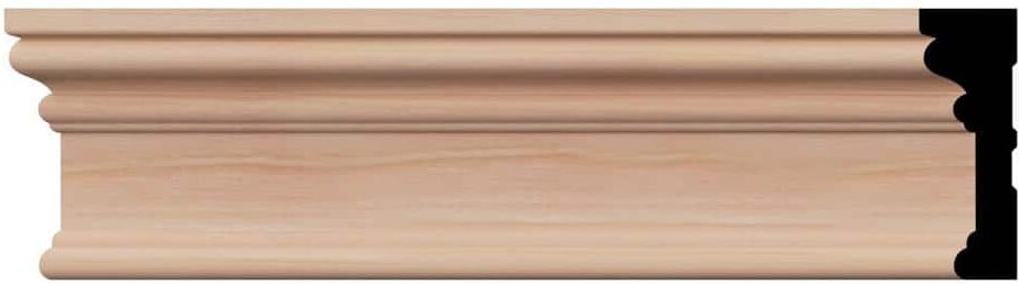 Ekena Millwork BRB3 0.69 in. D x 2.25 in. W x 96 in. L Wood (Cherry) Baby Howe Casing Moulding