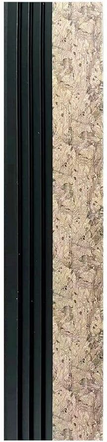 Ejoy 94.5 in. x 4.8 in. x 0.5 in. Acoustic Vinyl Wall Cladding Siding Board in Brown and Black Color (Set of 4-Piece)