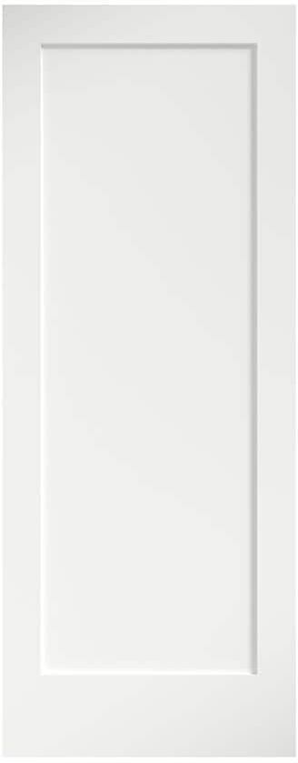 eightdoors 30 in. x 80 in. x 1-3/8 in. Shaker White Primed 1-Panel Solid Core Wood Interior Slab Door