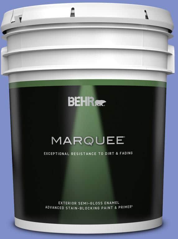 BEHR MARQUEE 5 gal. #P540-5 Pansy Garden Semi-Gloss Enamel Exterior Paint & Primer