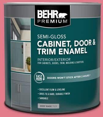 BEHR PREMIUM 1 qt. #P150-4 Hot Gossip Semi-Gloss Enamel Interior/Exterior Cabinet, Door & Trim Paint